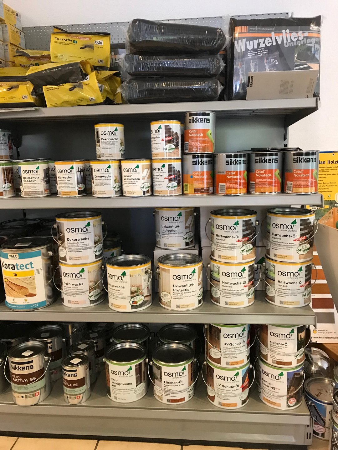 Farben, Lasuren und Holzpflege von Osmo bei Holz Hahn in Stockach Farben, Lasuren und Holzpflege von Osmo bei Holz Hahn
